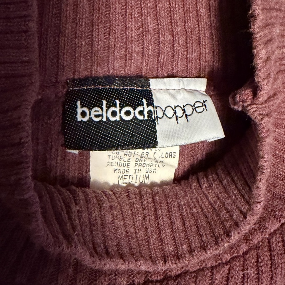 Beldoch Popper Women's Vintage Plum Turtleneck Sweater Size Medium - Picture 3 of 3